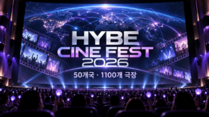 하이브 씨네 페스트, 50개국 1100개 극장으로 확대…BTS 공연도 생중계